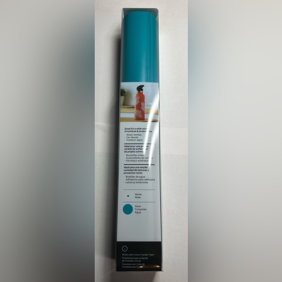 Cricut Smart Vinyl Permant Matte Turquoise Vinyl - Picture 2 of 3